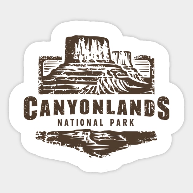 Canyonlands National Park Reflections: Mirror of Natural Beauty Sticker by Perspektiva